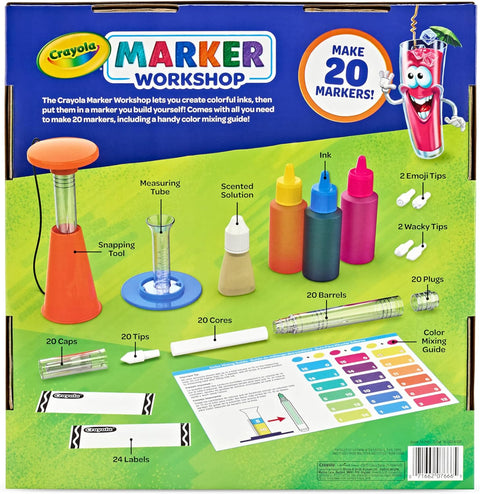 Crayola Marker Maker Kit for Kids (20 Markers), DIY Scented, Emoji, Broad & Fine Tip Markers, Arts & Crafts, Gifts for Boys & Girls, Ages 6+