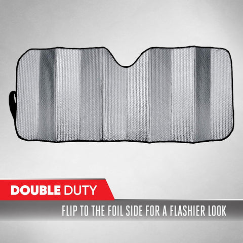 Motor Trend Accordion Gray Car Windshield Sun Shade - Car Sun Visor Sun Shade for Windshield - Window Shades for SUV & Truck - Dash Cover Sun Protection Window Shade Accessories - 58" x 24"