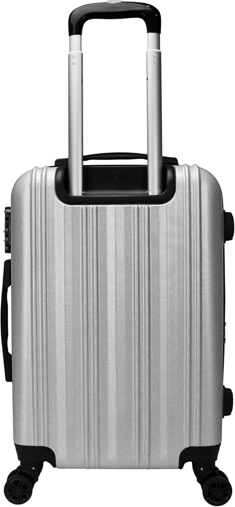 World Traveler Kemyer Quest 3-Piece Expandable Hardside Spinner Luggage Set, Silver
