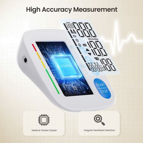 RENPHO Upper Arm Blood Pressure Monitor for Home Use with 9-17" & 16-21" XL Cuffs, 2x199 Reading Memory, LCD Display