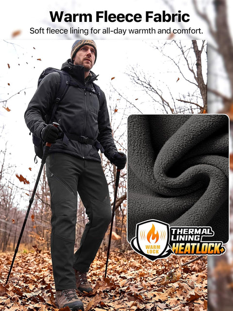 FREE SOLDIER Men’s Fleece Lined Softshell Pants – Size 36