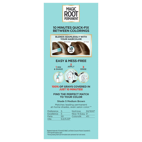 L'Oréal Paris Magic Root - 5 Medium Brown, 3 pack