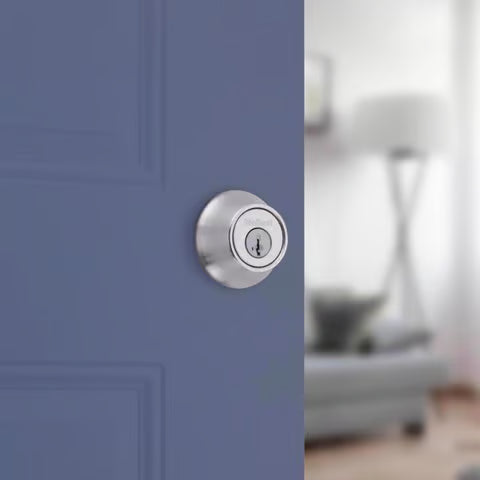 Kwikset SmartKey Security Single Cylinder Deadbolt – Satin Chrome