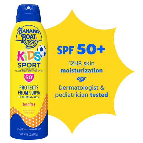 Banana Boat Kids Sunscreen Spray SPF 50, BB5/25- 3 Pack