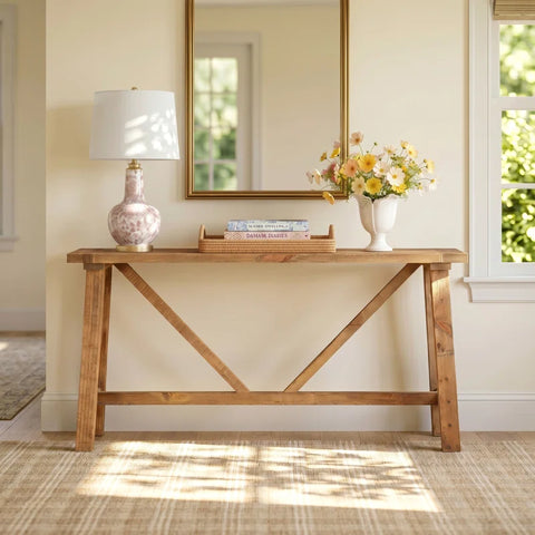Bentwood 59'' Solid Wood Console Table