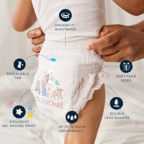 Millie Moon Ms Rachel Disposable Training Pants - Size 3T-4T - 108ct