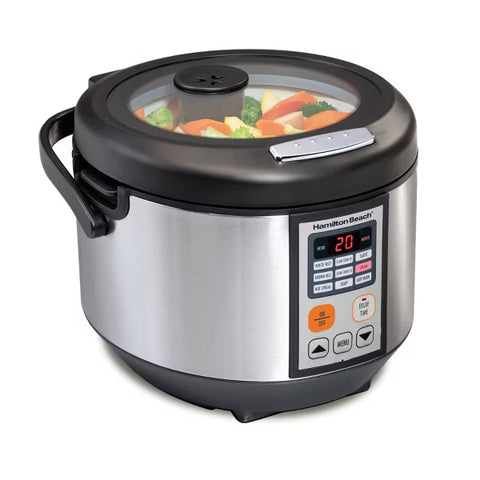 Hamilton Beach 9-in-1 Multicooker with Glass Lid, Black