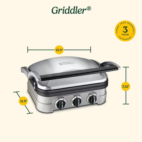 Cuisinart Griddler Multifunctional Stainless Steel Indoor Grill