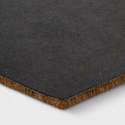 1'4"x2'4" Oh Hello Rectangular Outdoor Doormat Black - Room Essentials™