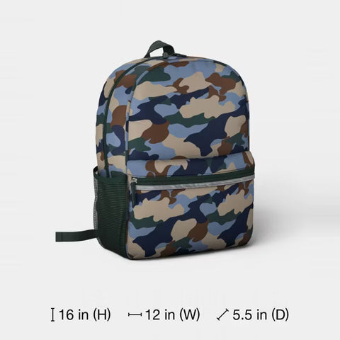 dealworthy™ 16" Camo Backpacks - 10-Count Bulk Pack