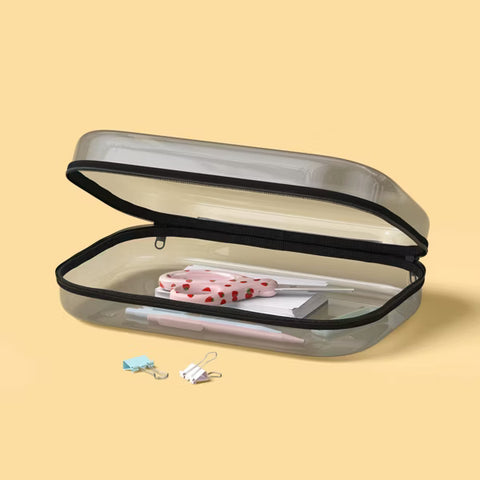 up&up™ Gray Large Hard Sided Zipper Case - 6-Count Bulk Box