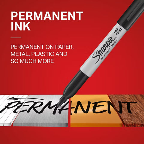 Sharpie 36ct Fine Black Markers Box: Bulk Permanent Art & Office Supplies, Adult Use, Fine Point