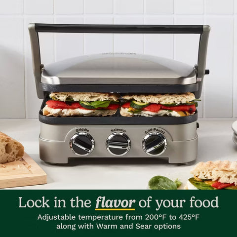 Cuisinart Griddler Multifunctional Stainless Steel Indoor Grill