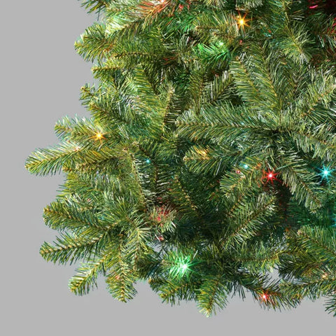 9' Alberta Spruce LED Pre-Lit Artificial Christmas Tree Power Pole and Foot Pedal Bicolor Lights - Wondershop™