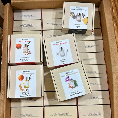 Dossier Eau De Parfum, Assorted 1.7 Oz Bottles (92-Piece Lot) - New