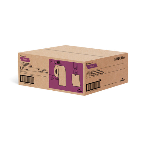 Cascades PRO Select Roll Paper Towel, 1-Ply, Natural, 800 feet, 6 rolls/pack, Recycled, Certified