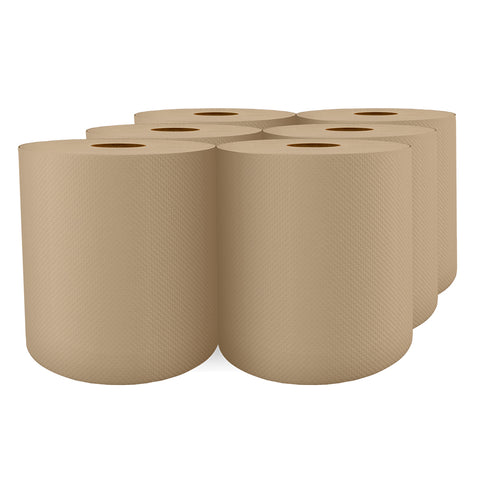 Cascades PRO Select Roll Paper Towel, 1-Ply, Natural, 800 feet, 6 rolls/pack, Recycled, Certified