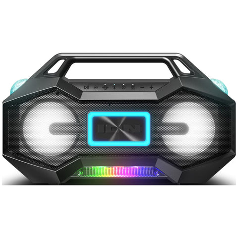 ION Audio - Party Rocker Go High-Power Boombox with Party Starter Lights - Black