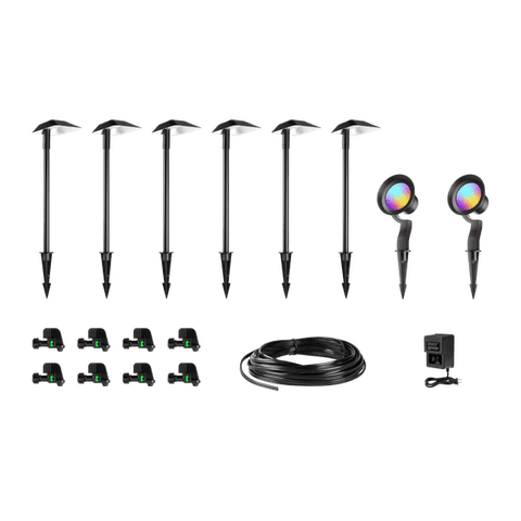 NEBO Low Voltage 120W LED Pathway Light and Spot Light Kit - 8 Pack
