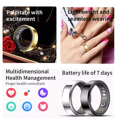 2026 Smart Ring Fitness Tracker – Bluetooth & 5ATM Water Resistance