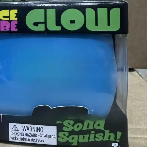 Schylling NeeDoh Nice Cube Glow-in-the-Dark Squishy Stress Toy