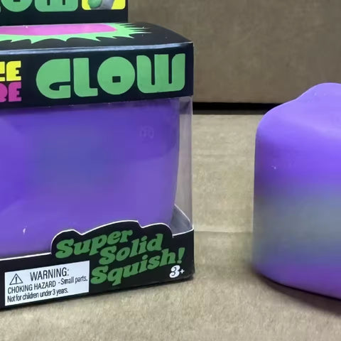 Schylling NeeDoh Nice Cube Glow-in-the-Dark Squishy Stress Toy