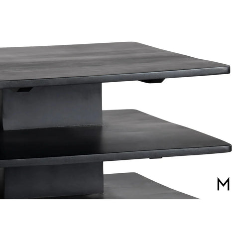 Bangal 5-Shelf Tiered Accent Table – Black