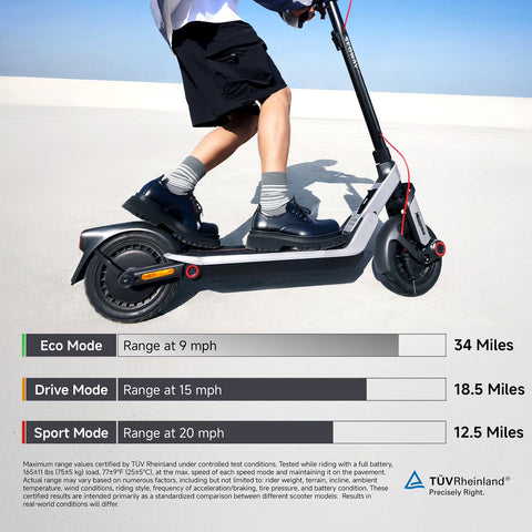 Segway E3 Pro SE Electric Scooter, 20 MPH with Lock & Phone Mount