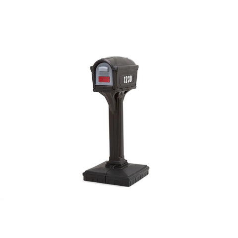 Simplay3 Dig Free Easy Up Classic Plastic Mailbox in Black, Rust Resistant