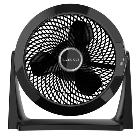 Lasko Air Flexor 10" High Velocity Floor Fan with Wall Mount Option – Black (Model 3635)