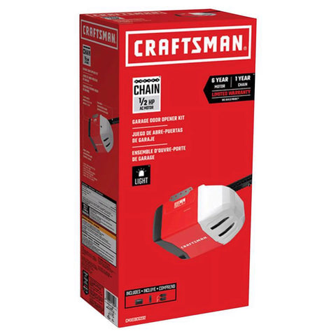 Craftsman 1/2 HP Chain Drive Garage Door Opener by Chamberlain (Model 5035742)