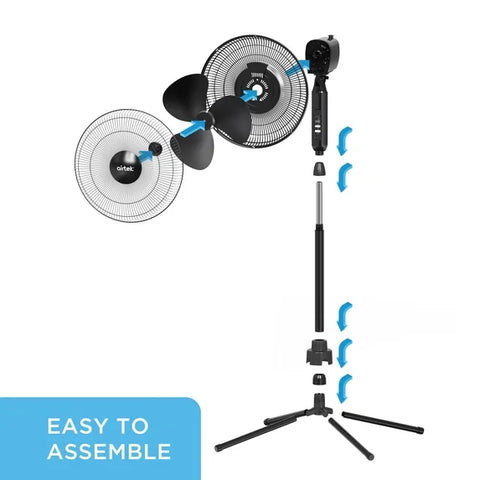 Airtek 16" Oscillating Pedestal Fan – Adjustable Height, Wide Area Oscillation