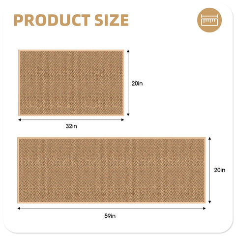 Non-Slip Kitchen Rugs,Absorbent Kitchen Mat (Set of 2)