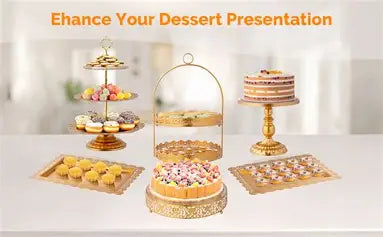 ROVSUN 10-Piece Cupcake Stand Set for Parties, Weddings & Dessert Tables