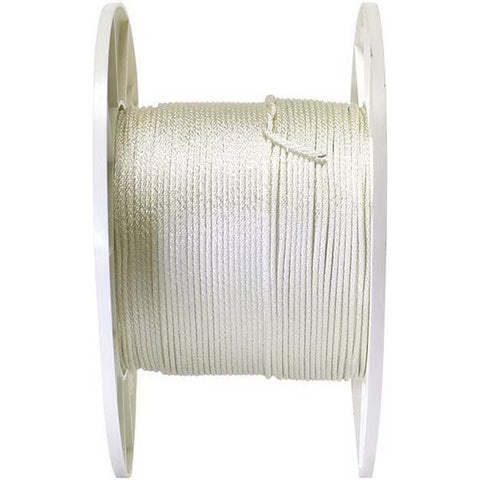Wellington Solid Braided Nylon Cord Spool – White, 0.12" x 800 Ft. (G1008S1000S)