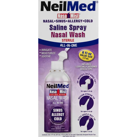 Saline Nasal Spray -BB 9/2029 6pack