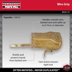 1,000 lb. 1/2-Ton Capacity Fence Wire Puller Stretcher Tool - Smooth Wire & 5/16 Cable