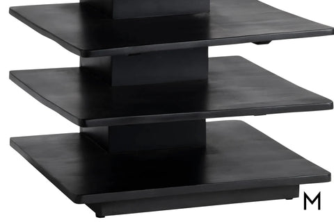 Bangal 5-Shelf Tiered Accent Table – Black