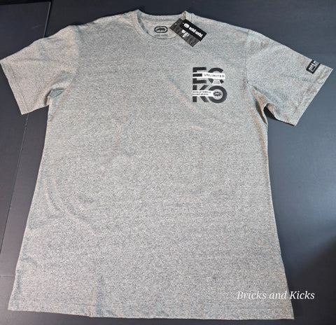 Ecko Unltd Men's Heathered Grey Marled Logo T-Shirt NWT