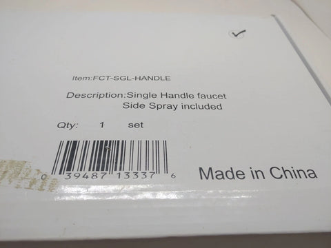 Franke FCT-SGL-HANDLE Kitchen Faucet with Side Spray, Chrome