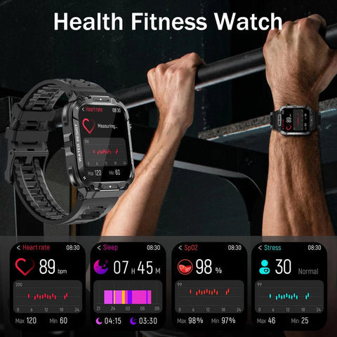 Hvlgmrc Smart Watch – Full Touch Screen Fitness Tracker (Black)