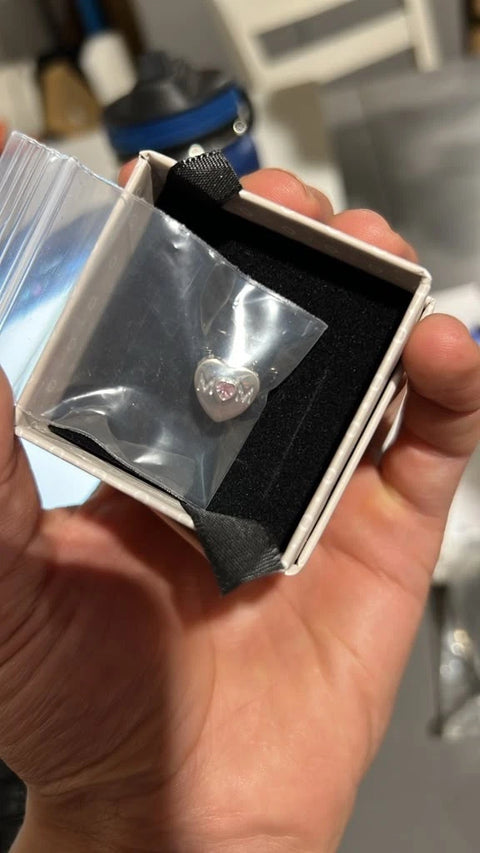 Pandora Mother Heart Charm with Tag & Suede Pouch – 791881PCZ (New)