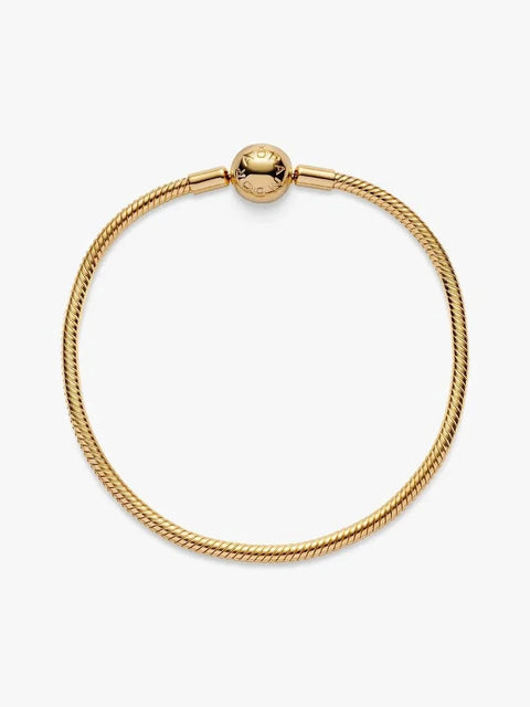 Pandora Snake Chain Shine Bracelet – 14k Gold-Plated (568748C00)