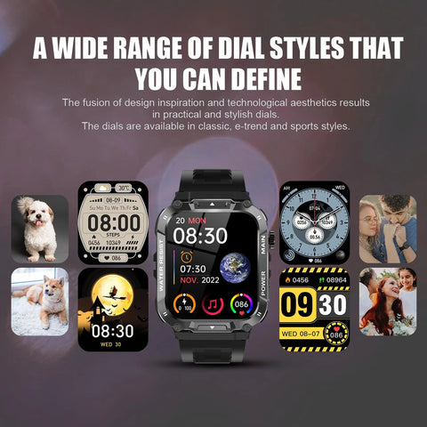 Hvlgmrc Smart Watch – Full Touch Screen Fitness Tracker (Black)