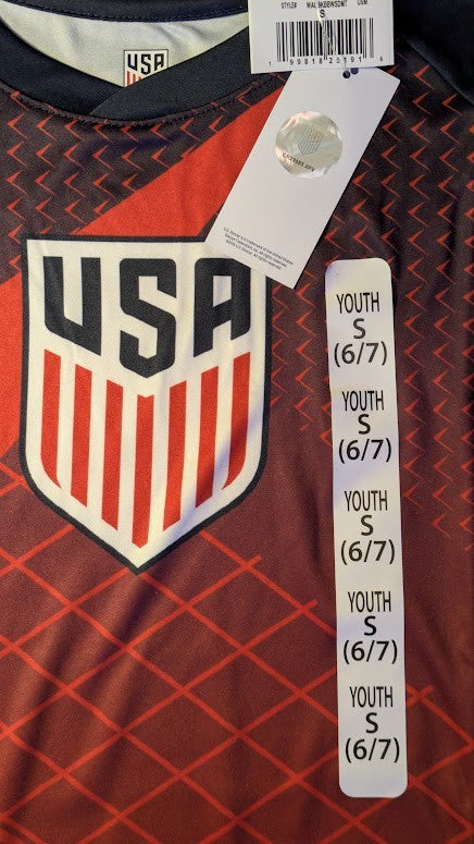 Official U.S. Soccer Federation Performance Top Jersey Red/Navy Unisex Youth