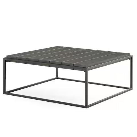Tekoa 48 in. Walnut Large Square Wood Coffee Table